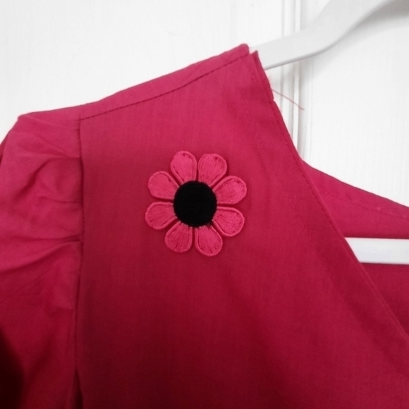 VINTAGE Handmade Fuscia Pink Lounge House Dress Mumu Large 70's, 80's, 90's - Picture 5 of 8